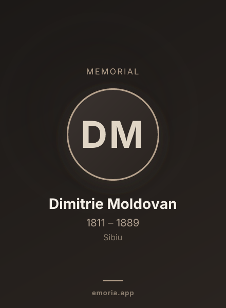 Memorial portrait of Dimitrie Moldovan