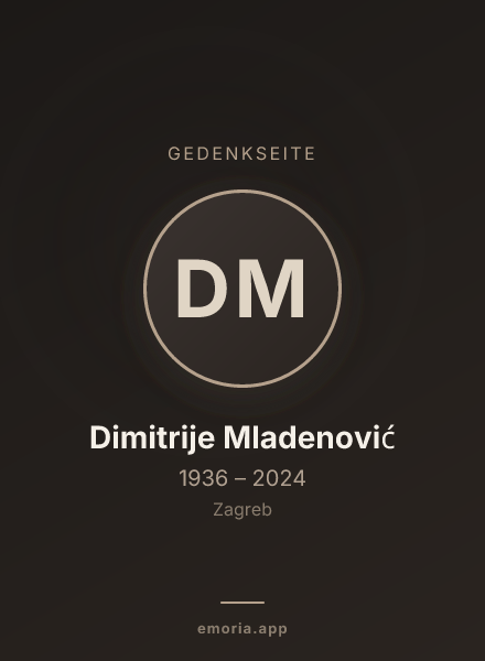 Gedenkportrait von Dimitrije Mladenović