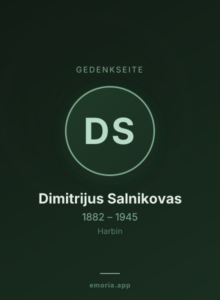 Gedenkportrait von Dimitrijus Salnikovas
