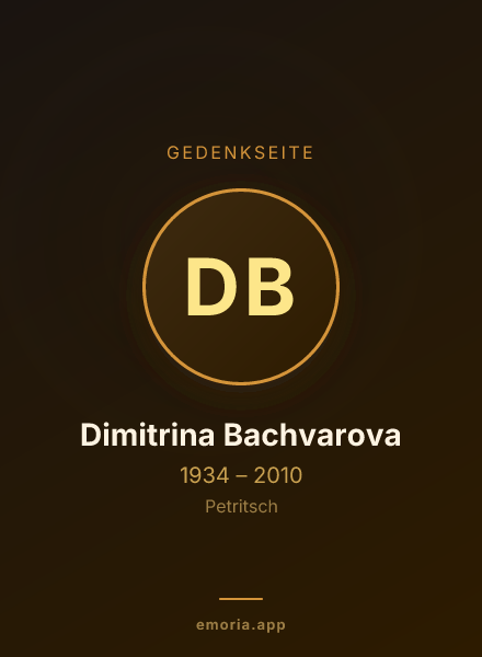Gedenkportrait von Dimitrina Bachvarova