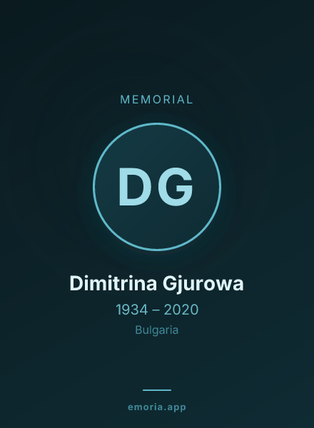 Memorial portrait of Dimitrina Gjurowa