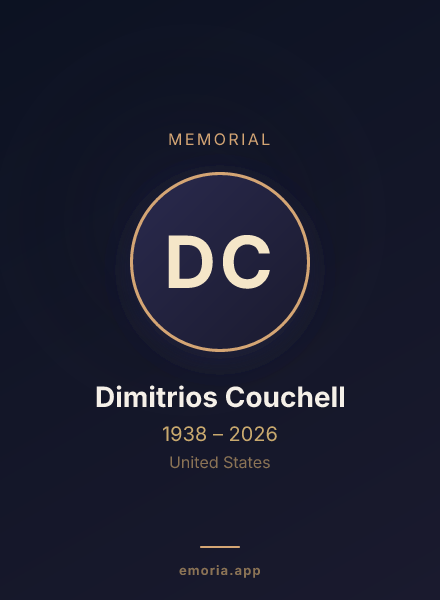 Memorial portrait of Dimitrios Couchell