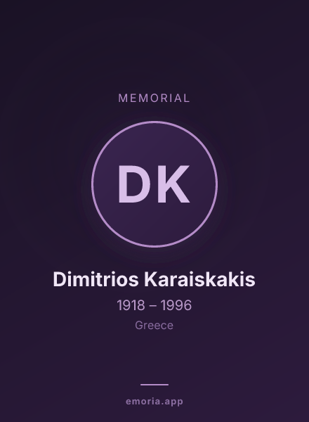 Memorial portrait of Dimitrios Karaiskakis