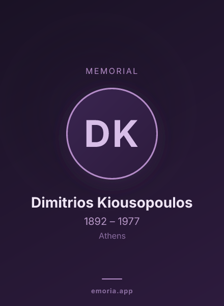 Memorial portrait of Dimitrios Kiousopoulos