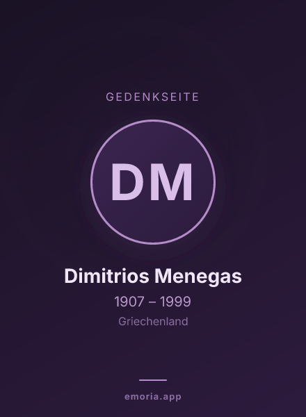 Gedenkportrait von Dimitrios Menegas