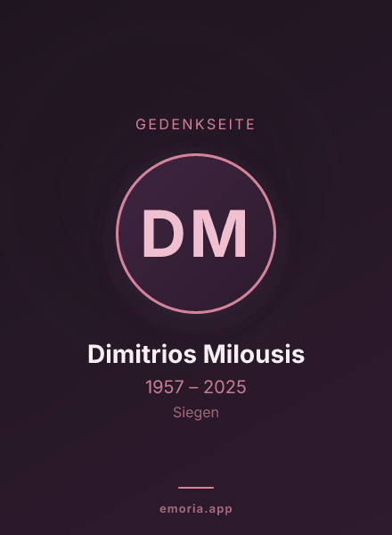 Gedenkportrait von Dimitrios Milousis