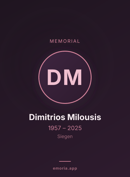 Memorial portrait of Dimitrios Milousis