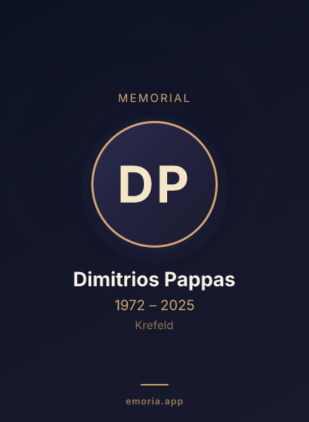Memorial portrait of Dimitrios Pappas