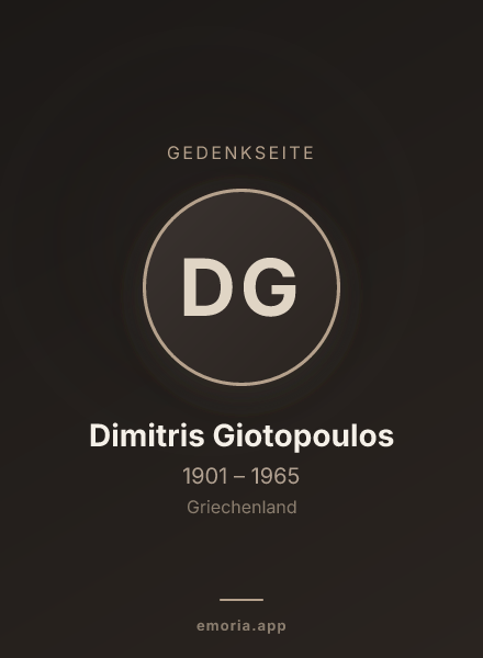 Gedenkportrait von Dimitris Giotopoulos