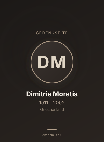 Gedenkportrait von Dimitris Moretis