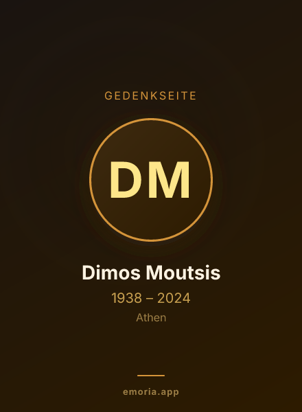 Gedenkportrait von Dimos Moutsis