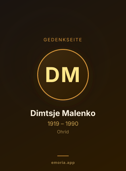 Gedenkportrait von Dimtsje Malenko