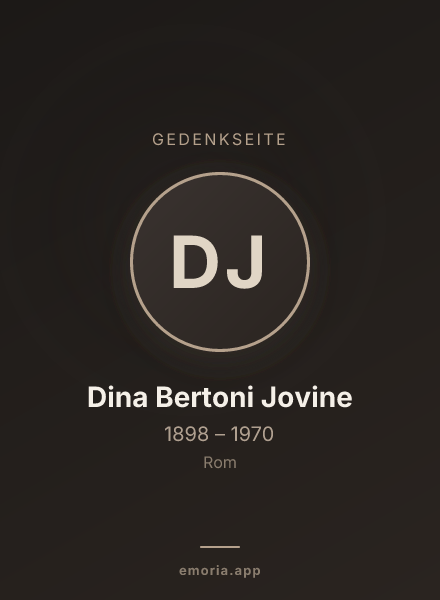 Gedenkportrait von Dina Bertoni Jovine