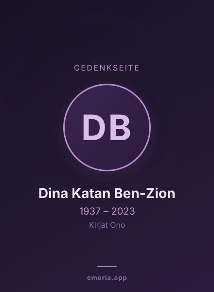 Gedenkportrait von Dina Katan Ben-Zion