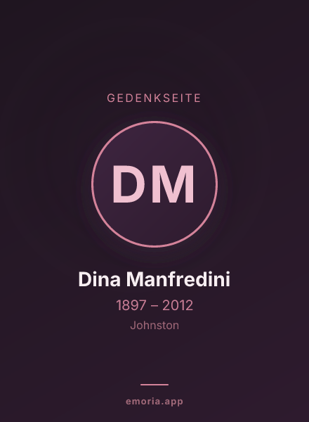 Gedenkportrait von Dina Manfredini
