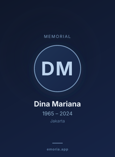 Memorial portrait of Dina Mariana