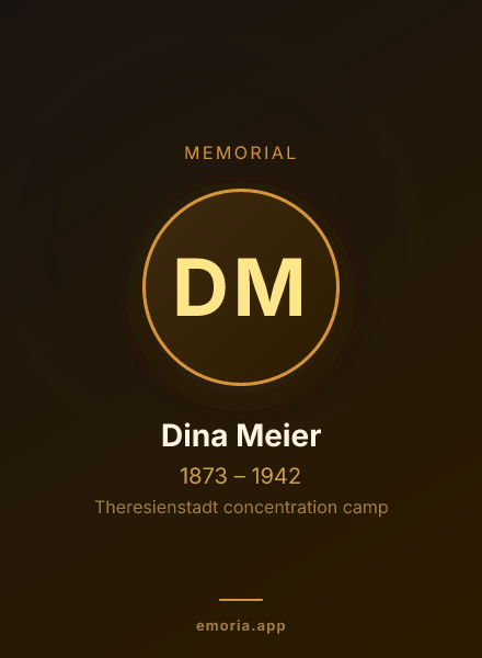 Memorial portrait of Dina Meier