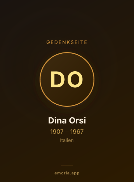 Gedenkportrait von Dina Orsi