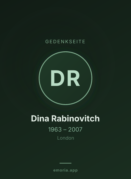 Gedenkportrait von Dina Rabinovitch