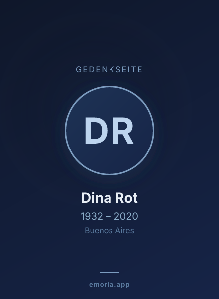 Gedenkportrait von Dina Rot