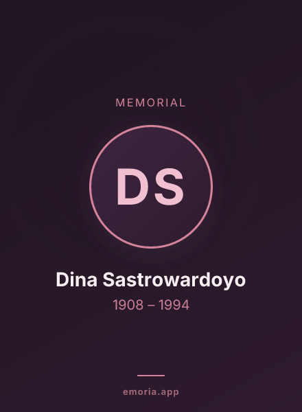 Memorial portrait of Dina Sastrowardoyo