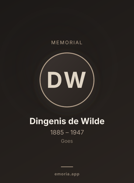 Memorial portrait of Dingenis de Wilde