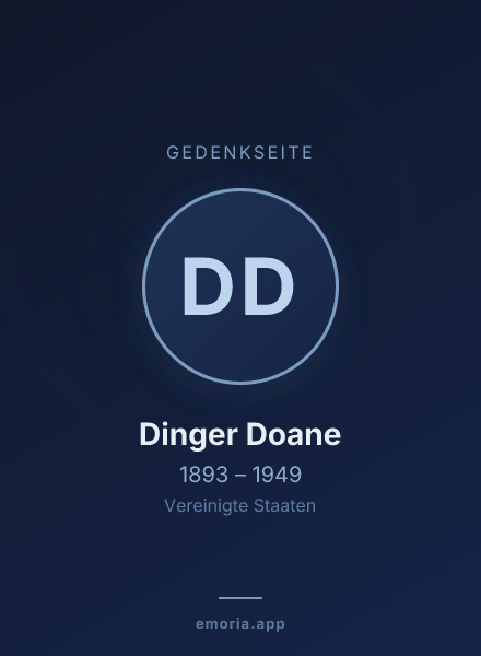 Gedenkportrait von Dinger Doane