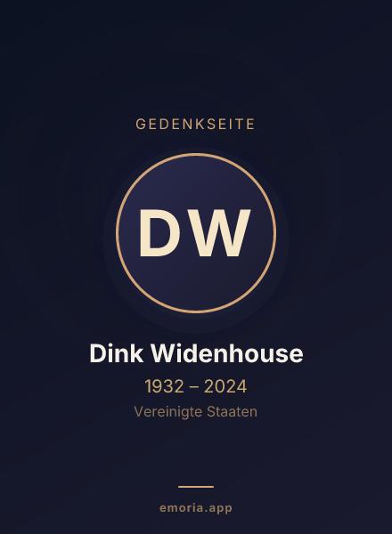 Gedenkportrait von Dink Widenhouse