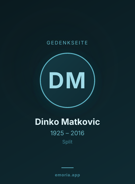 Gedenkportrait von Dinko Matkovic