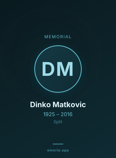 Memorial portrait of Dinko Matkovic