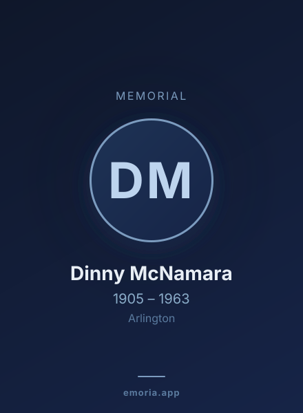 Memorial portrait of Dinny McNamara