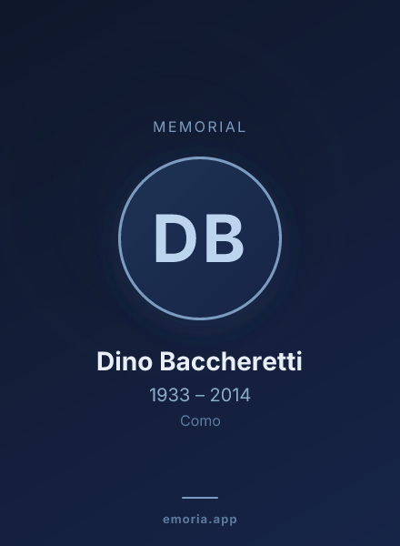 Memorial portrait of Dino Baccheretti