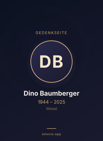 Gedenkportrait von Dino Baumberger