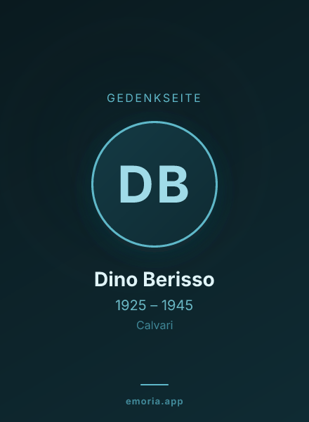 Gedenkportrait von Dino Berisso