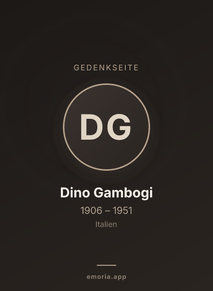 Gedenkportrait von Dino Gambogi