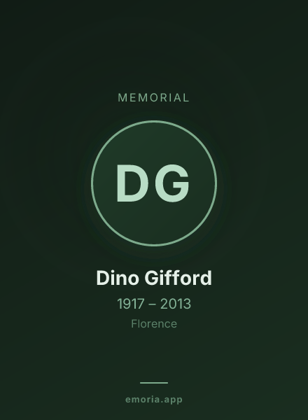 Memorial portrait of Dino Gifford