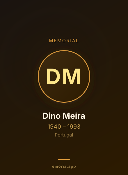 Memorial portrait of Dino Meira