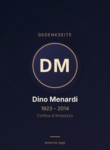Gedenkportrait von Dino Menardi