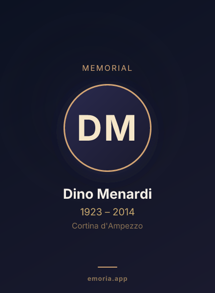Memorial portrait of Dino Menardi