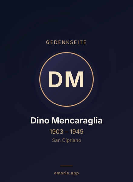 Gedenkportrait von Dino Mencaraglia