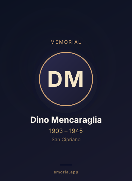 Memorial portrait of Dino Mencaraglia