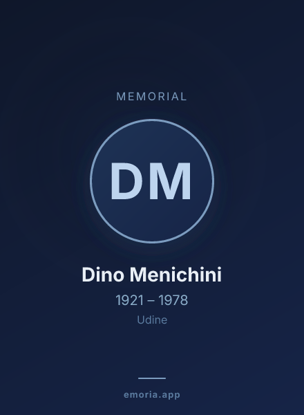 Memorial portrait of Dino Menichini