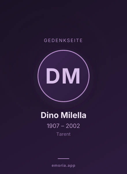 Gedenkportrait von Dino Milella