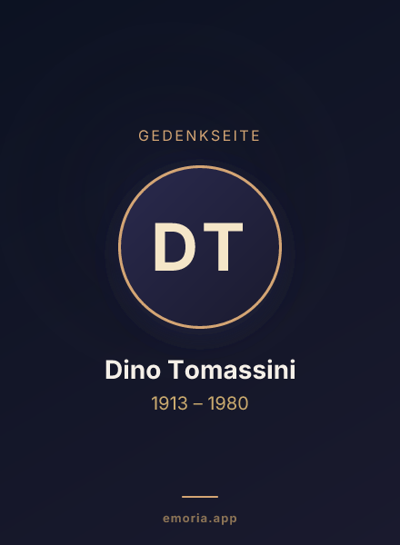Gedenkportrait von Dino Tomassini