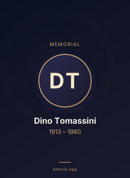 Memorial portrait of Dino Tomassini