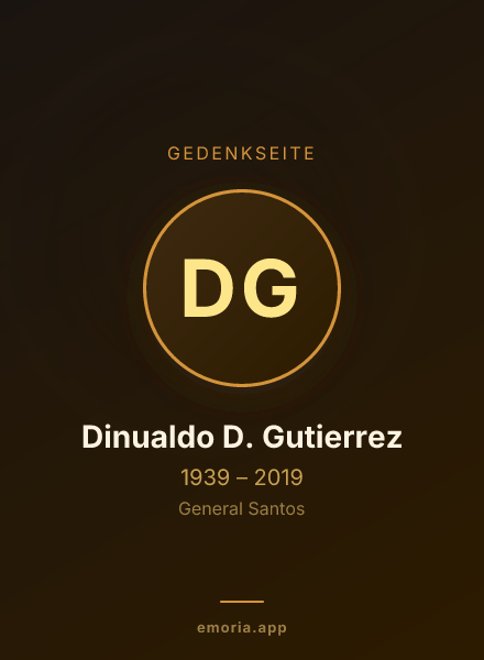 Gedenkportrait von Dinualdo D. Gutierrez