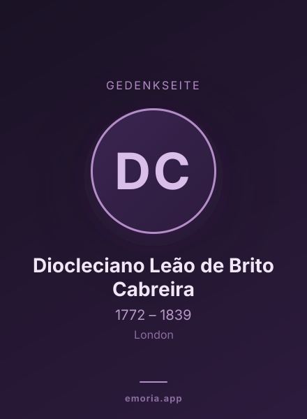 Gedenkportrait von Diocleciano Leão de Brito Cabreira