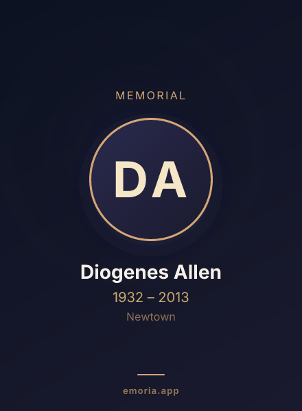 Memorial portrait of Diogenes Allen