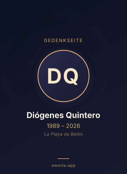 Gedenkportrait von Diógenes Quintero