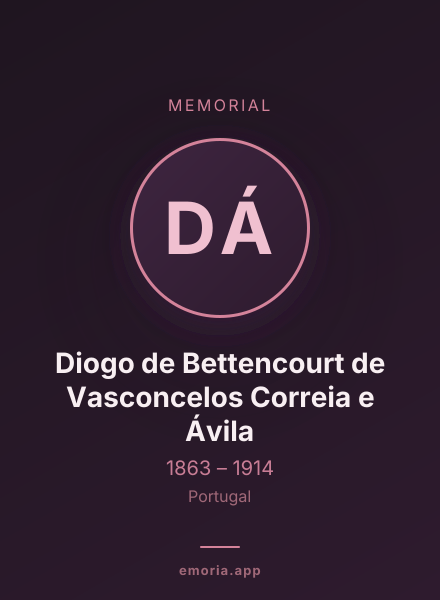Memorial portrait of Diogo de Bettencourt de Vasconcelos Correia e Ávila
